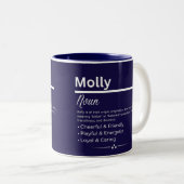 Molly, Girl Personalized Name Definition Mug ツートーンマグカップ (正面右)