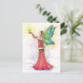 Molly Harrisonによるクリスマスフェアリーのはがき シーズンポストカード (スタンド正面)