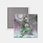 Molly Harrisonによるグリーンマーメイドマグネット マグネット (正面/裏面)