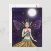 Molly Harrisonによるゴシック様式のジプシー妖精のはがき ポストカード (正面/裏面)