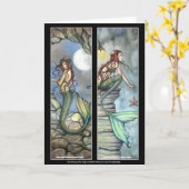 Molly Harrisonによるマーメイドブックマークカード カード (黄色い花)