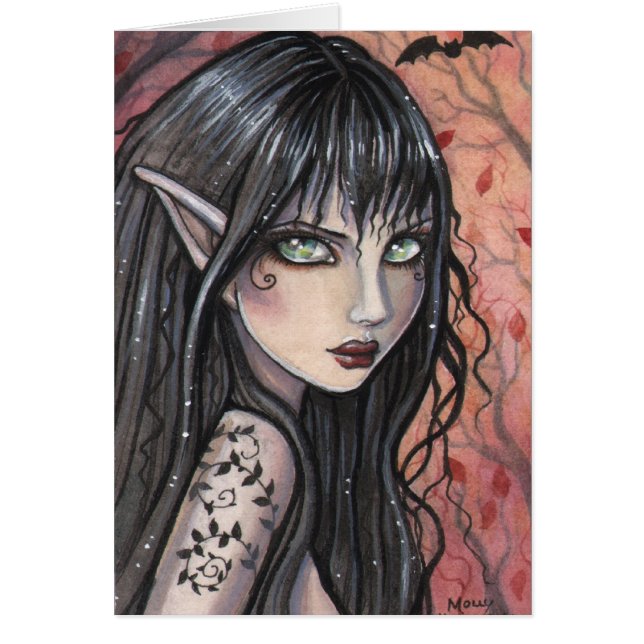 Molly Harrisonによる秋の小悪魔フェアリーカード (正面)
