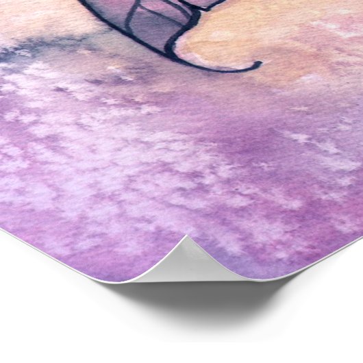 Molly Harrisonによる笑顔の月の妖精アートのポスター ポスター (角)