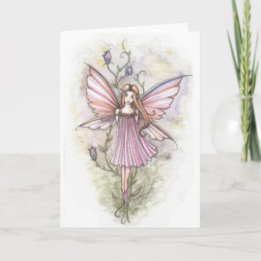 Molly Harrison Artによる5月の妖精イラスト カード (正面)