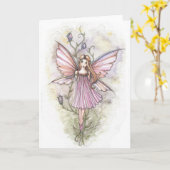 Molly Harrison Artによる5月の妖精イラスト カード (黄色い花)