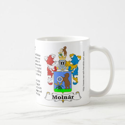 Molnarの家紋のマグ コーヒーマグカップ (右)