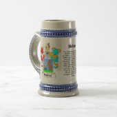 Molnarの家紋ステイン ビールジョッキ (正面左)