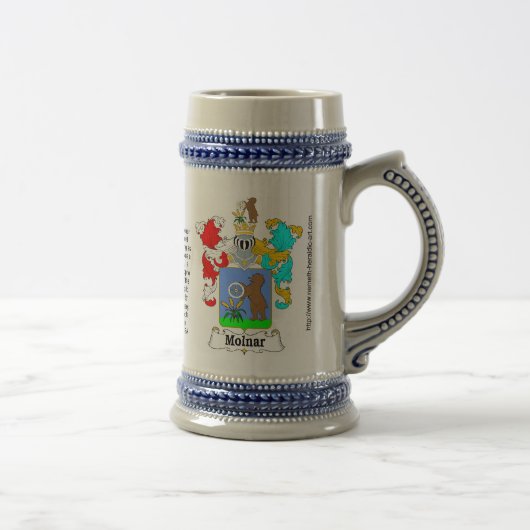 Molnarの家紋ステイン ビールジョッキ (右)