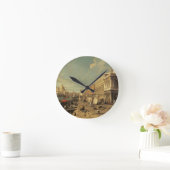 MoloおよびZecca、ベニス(キャンバスの油) ラウンド壁時計 (ホーム)