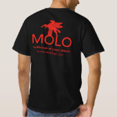 MOLOのラペルテキストと馬の背 Tシャツ (裏面)