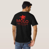MOLOのラペルテキストと馬の背 Tシャツ (裏面フル)