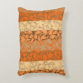 Moloaa湾のハワイのハイビスカスのストライプのなリバーシブル アクセントクッション (正面(垂直))