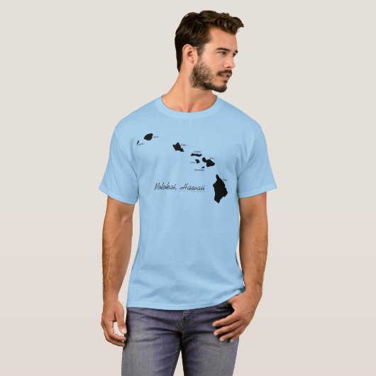 Molokai Hawaii With Hawaiian Islands Tシャツ (正面フル)