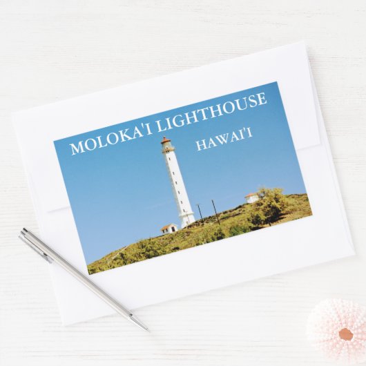 Moloka'i Light house, Hawai'i Stickers 長方形シール (封筒)