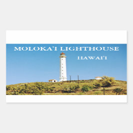 Moloka'i Light house, Hawai'i Stickers 長方形シール