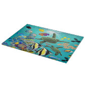 Molokiniの入江のハワイの熱帯魚のウミガメ カッティングボード (角)