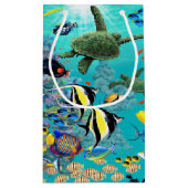 Molokiniの入江のハワイの熱帯魚のウミガメ スモールペーパーバッグ (裏面)