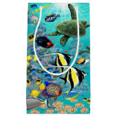 Molokiniの入江のハワイの熱帯魚のウミガメ スモールペーパーバッグ (正面)