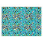 Molokiniの入江のハワイの熱帯魚のウミガメ テーブルクロス (正面(横))