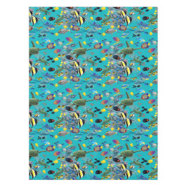 Molokiniの入江のハワイの熱帯魚のウミガメ テーブルクロス