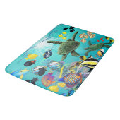 Molokiniの入江のハワイの熱帯魚のウミガメ バスマット (アングル)