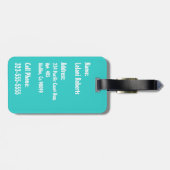 Molokiniの入江のハワイの熱帯魚のウミガメ ラゲッジタグ (裏面横)