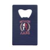 Molon Labeのスパルタ式の戦士カーボン繊維のクロム クレジットカード栓抜き (裏面)