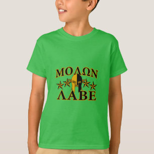 Molon Labeのスパルタ式の戦士5の星の緑 Tシャツ