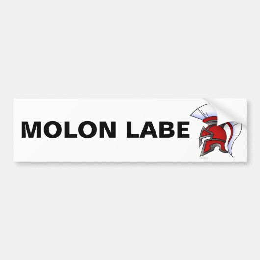 Molon Labeのバンパーステッカー バンパーステッカー (正面)
