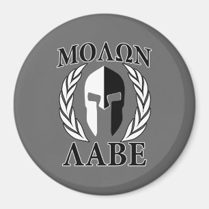 Molon Labeのモノクロスパルタ式のマスクの装甲月桂樹 マグネット