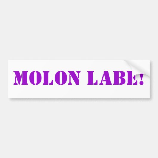 MOLON LABE! バンパーステッカー (正面)