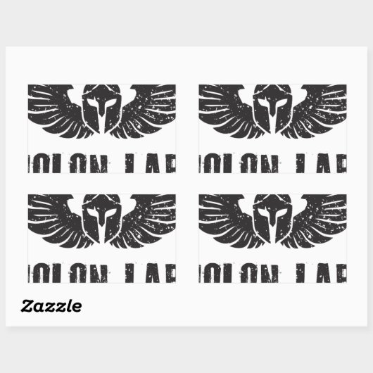 Molon Labe 長方形シール (シート)