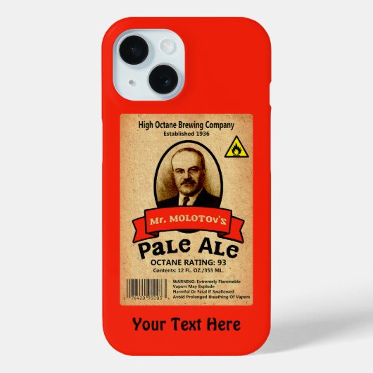 Molotov氏のAleラベル淡い色のケースメイトiPhoneケース Case-Mate iPhoneケース (裏面)