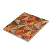 Molten Amber and Crimson Geometric - Marble Mosaic タイル (側面)