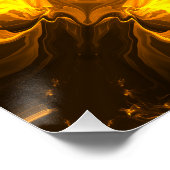 Molten Gold Solar Fractal Art ポスター (コーナー)