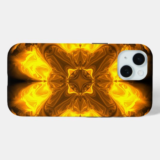 Molten Gold Solar Fractal Art Case-Mate iPhoneケース (裏面 (横))