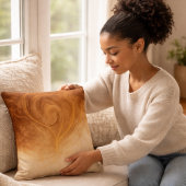 Molten Gold Swirl Throw Pillow クッション