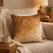 Molten Gold Swirl Throw Pillow クッション