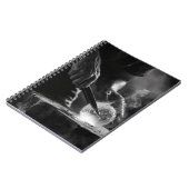 Molten Precision Black White Glass Art Notebook ノートブック (左側)