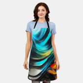 Molten Warmth Vivid Abstract Landscape 4 エプロン (着用した状態)