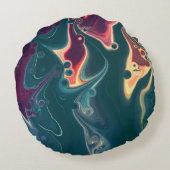 Molten Waves in Midnight Motion ラウンドクッション (裏面)