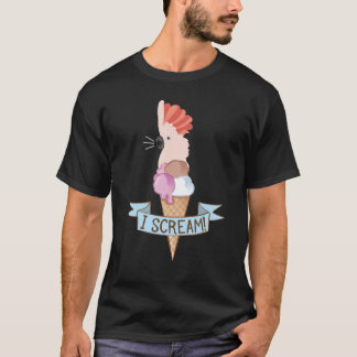 Moluccanオウムのアイスクリームのオウム Tシャツ