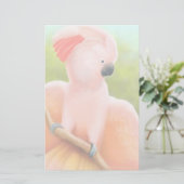 Moluccanオウムの文房具 便箋 (スタンド正面)