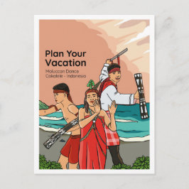 Moluccan Dance Cakalele Indonesia Travel ポストカード