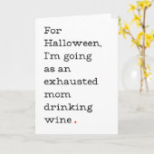 Momおもしろいハロウィーンカー祝ドアウト カード (黄色い花)