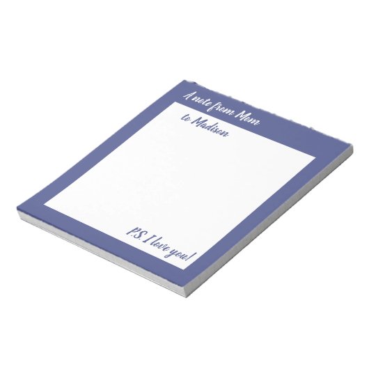 Momから娘または息子のメモ帳のメモ ノートパッド (回転)