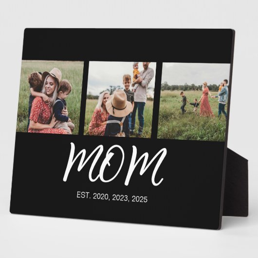 Momがスクリプエレガントトを確立した黒3枚の写真 フォトプラーク (側面)