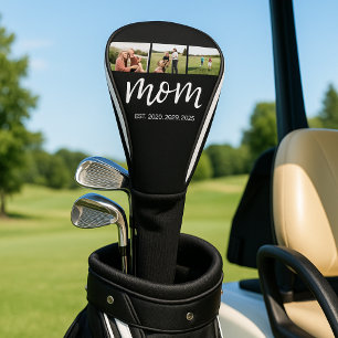 Momがスクリプモダントはっきりしたブラック3枚の写真を作成 ゴルフヘッドカバー