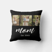 Momがスクリプモダントを確立した黒3枚の写真 クッション (裏面)