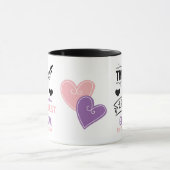 MOMが最高のおばあちゃん最高のの新生児発表 マグカップ (中央)